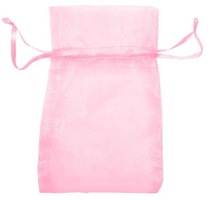 AZ1141 Pink Mesh Organza Bag 4" x 4" Pack of 50