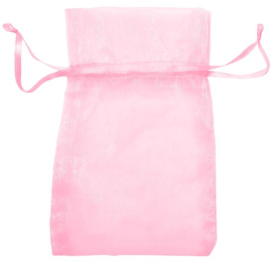 AZ1141 Pink Mesh Organza Bag 4
