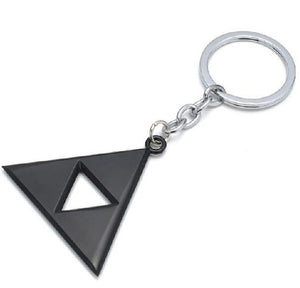 EC-K05 Black Hollowed Triangle Keychain