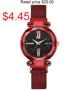 EC-W412 Red Midnight Mesh Roman Numeral Collection Quartz Watch
