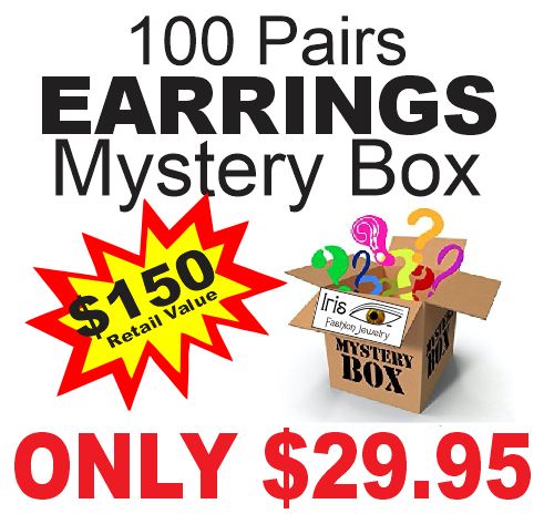 100 Pairs Earrings Mystery Box