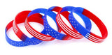 A16 Rubber Patriotic Bracelets Pack of 20