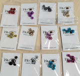BD20 Small Double Ball Earring Assortment 12 Pairs