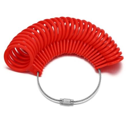 C04 Red Ring Size Tool Finger Sizing Set