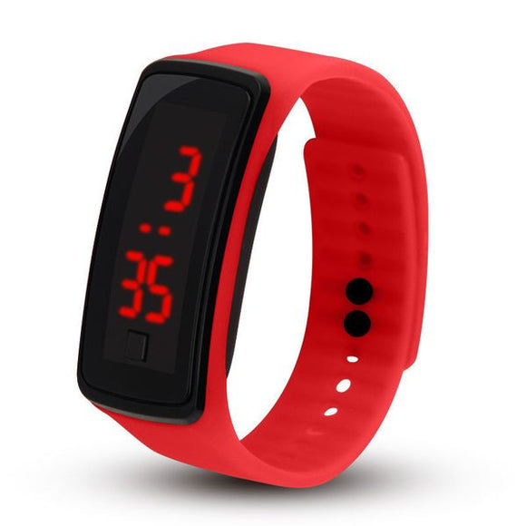 W507 Red Silicone Digital Children's Watch