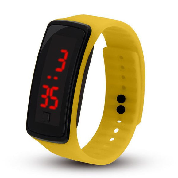 W506 Yellow Silicone Digital Children's Watch