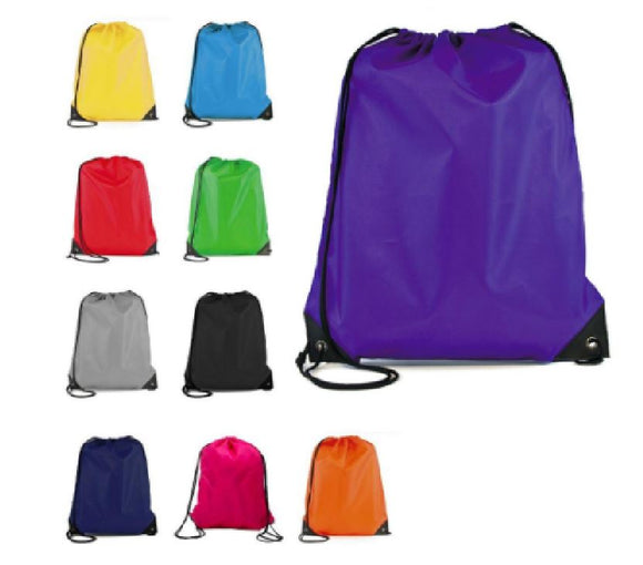 BD18 Assortment of 10 Solid Color Drawstring Bags