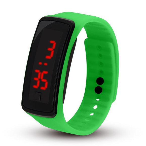 W509 Lime Green Silicone Digital Children's Watch