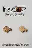 A71 Cute Wooden Fish Earrings Pack of 12