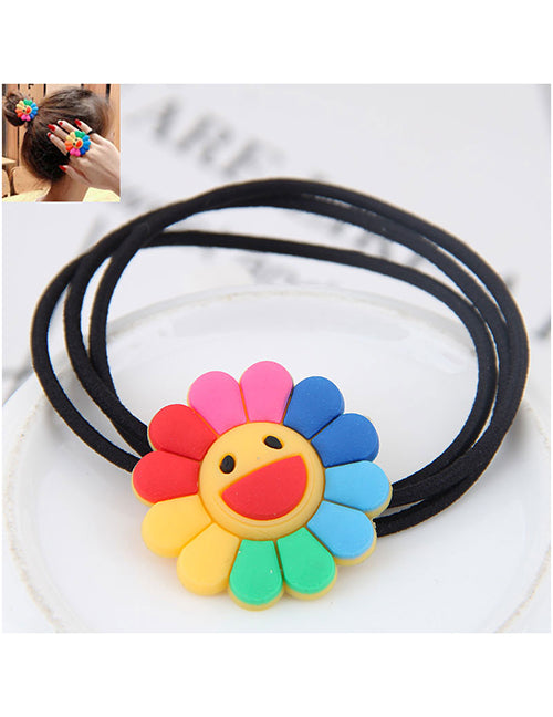 A79 Little Ladies Colorful Flower Hair Tie Pack of 12
