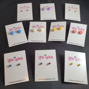 A24 Little Ladies Roses & Pearls Earring Assortment Pack of 10
