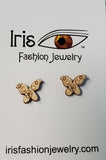 A70 Cute Wooden Butterfly Earrings Pack of 12