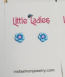 A49 Little Ladies Flower Assortment Earring Pack of 12