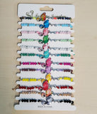 A118 Flamingo Multi Colored Gemstone Bracelet Assortment Pack of 12