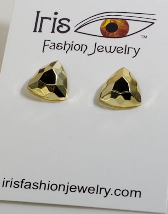 AZ842 Gold Triangle Earrings