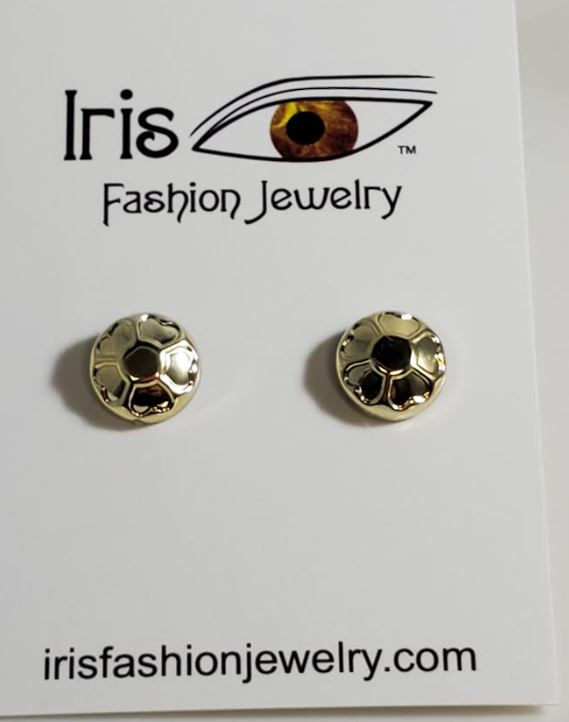 AZ1526 Gold Flower Design Earrings