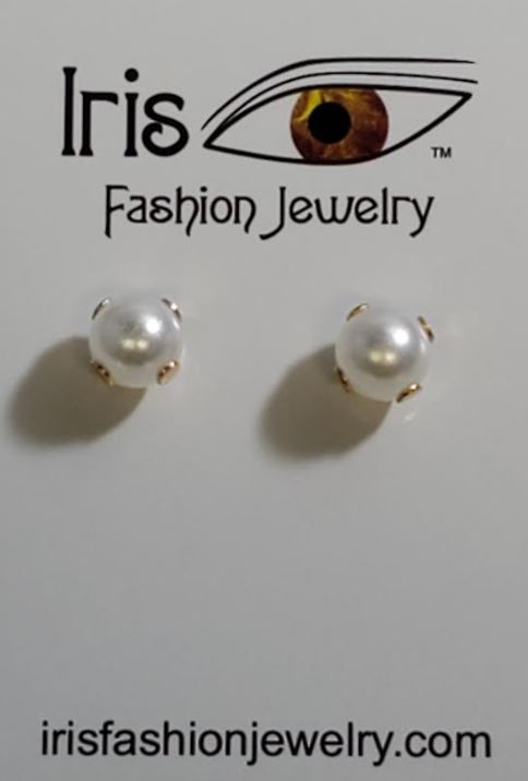 AZ845 Gold Pearl Earrings