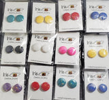 A36 Assorted Color Sparkle Earring Assortment Pack of 12