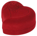 AZ1511 Red Velvet Heart with Rose Ring Gift Box