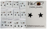 A111 Black Acrylic Stars Earring Assortment Pack of 12