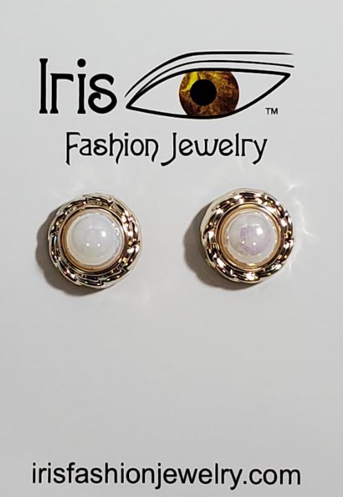 E1261 Rose Gold Opal Earrings