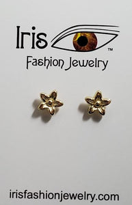 E1739 Gold Flower Earrings