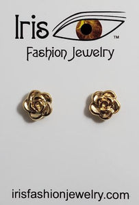 AZ1565 Gold Flower Earrings