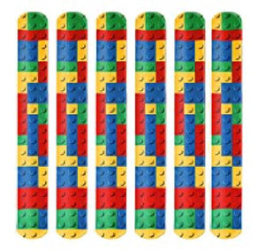 A130 Building Blocks Slap Bracelets Pack of 12