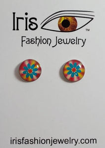 AZ1215 Groovy Flower Earrings