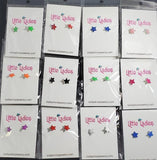 A23 Little Ladies Multi Color Star Earring Assortment Pack of 12