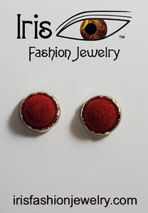 AZ953 Rose Gold Red Velvet Earrings
