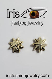 AZ1577 Gold Star Burst Earrings