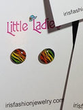 A06 Little Ladies Jungle Stripes Earring Assortment Pack of 12