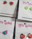 A140 Little Ladies Fruit Earring Assortment Pack of 12