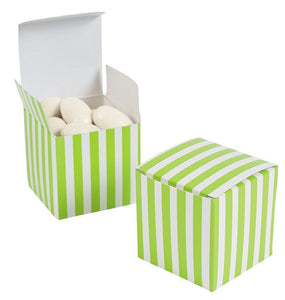 FS40 Green Stripe Small 2" Square Boxes Pack of 12