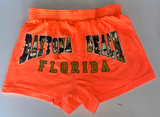 FS458 Neon Orange Daytona Beach Kids Shorts SIZE Small