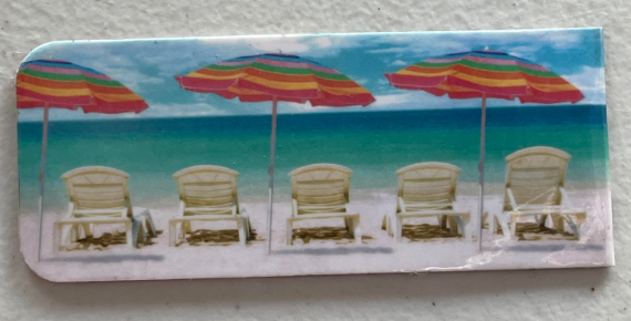 FS571 Beach Chairs Daytona Beach Florida Magnetic Bookmark