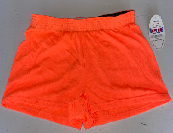 FS459 Neon Orange Kids Shorts SIZE XS