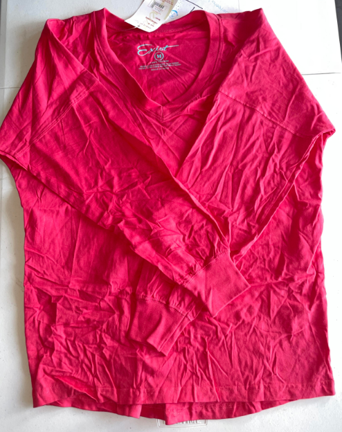 FS464 Rose Red Adult Long Sleeve Shirt SIZE Medium