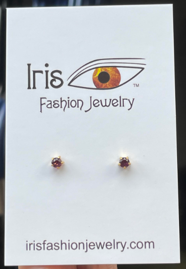 FS668 24KT. Gold Amethyst Earrings