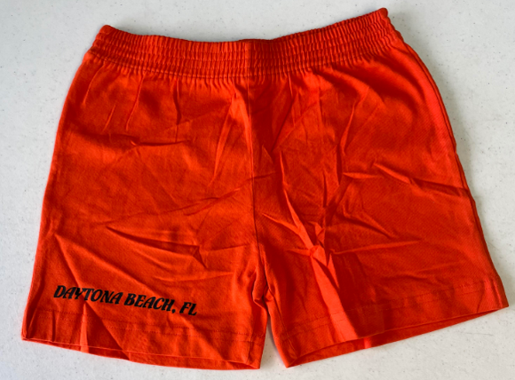 FS265 Orange Daytona Beach Kids Shorts SIZE T4