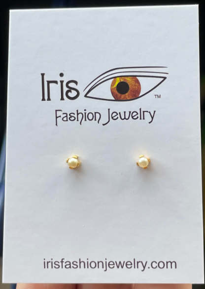 FS652 24KT. Gold Pearl Earrings