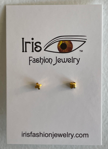 FS650 24KT. Gold Cross Earrings