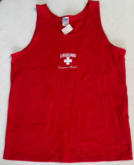 FS211 Red Lifeguard Tank Top Size Large