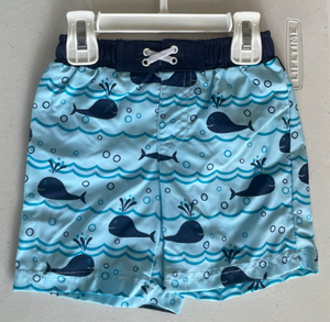 FS631 Blue Whale Kids Swim Shorts SIZE 18 Months