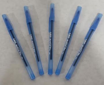 C10 Bic Round Stick Blue ink pens 5pk